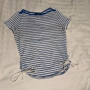Ralph Lauren pinstripe blue & white sailor shirt